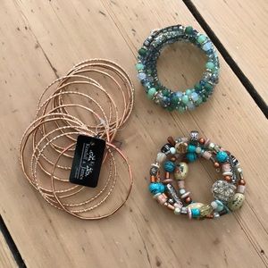 Lot of bangle bracelets